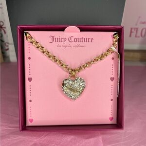 Juicy Couture Necklace with Pave Heart